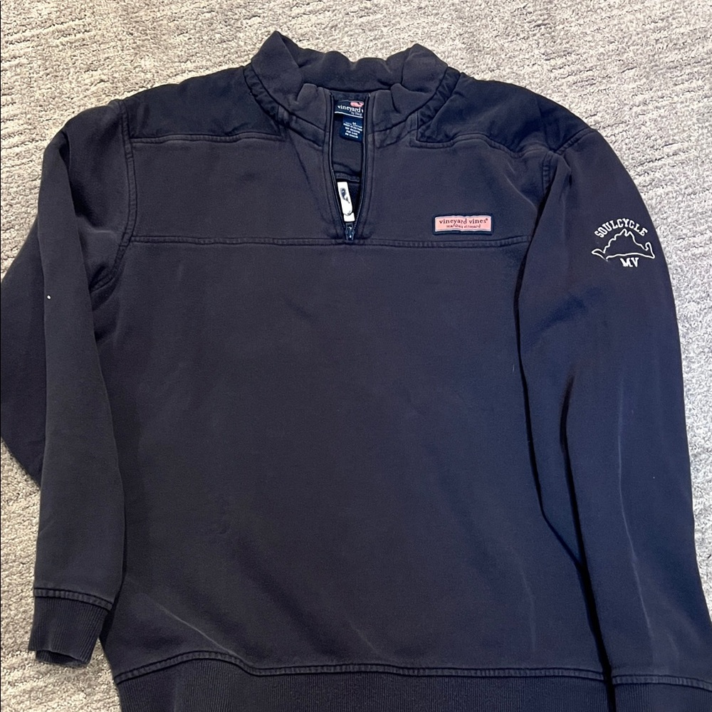 Vineyard Vines Men's Black Zip-Up Sweater